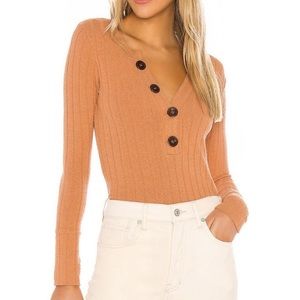 Free People x We the free Oliver button front ribbed Henley top 970